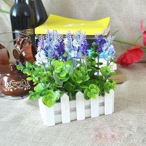 Wooden Flower Planter Fence Storage Holder Pot with Foam  Size: 10cm x 10cm x 7cm