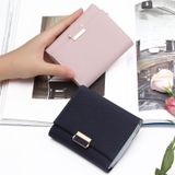 Luxury Wallet Female Leather Women Leather Purse Plaid Wallet Ladies Hot Change Card Holder Coin Small Purses for Girls(Wine red)