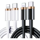 USAMS US-SJ485 U63 Type-C / USB-C to 8 Pin PD 20W Smooth Aluminum Alloy Fast Charging Data Cable  Length: 2m (White)