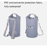 10L SPORON Outdoor Seaside Beach Swimming Rafting Waterproof Bag PVC Mesh Cloth Storage Bucket Bag(Blue)