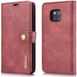 DG.MING Crazy Horse Texture Flip Detachable Magnetic Leather Case for Huawei Mate 20 Pro  with Holder & Card Slots & Wallet (Red)