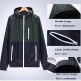 Trendy Unisex sport jassen Hooded Windbreaker Thin Sun-beschermende sportkleding uitloper  grootte: L (fluorescerende groen)