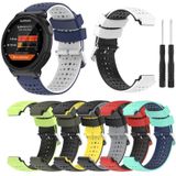 Voor Garmin Forerunner 235 Lite Silicone Sports Two-Color Watch Band (Black+Gray)