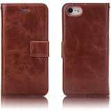 Crazy Horse Texture Detachable Magnetic Back Cover Horizontal Flip Leather Case with Holder & Card Slots & Photo Frame & Wallet For iPhone SE 2020 / 8 / 7(Brown)
