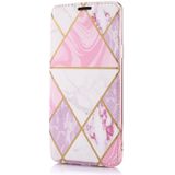 For Samsung Galaxy S9+ Bronzing Plating PU + TPU Horizontal Flip Leather Case with Holder & Card Slot(Pink White)