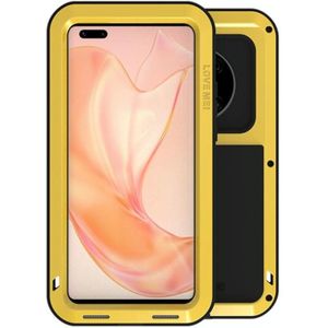 For Huawei Mate 40 Pro LOVE MEI Metal Shockproof Waterproof Dustproof Protective Case without Glass(Yellow)