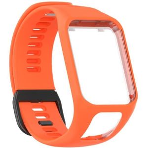 For Tomtom 4 Silicone Replacement Strap Watchband(Orange)