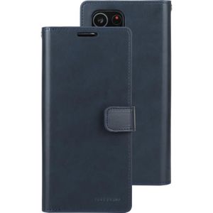 For Samsung Galaxy S21 Ultra 5G GOOSPERY Mansoor Series Crazy Horse Texture Horizontal Flip Leather Case With Bracket & Card Slot & Wallet (Navy Blue)