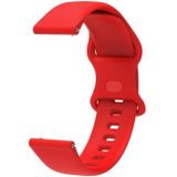 20mm For Xiaomi Haylou RT RS3 LS04 / LS05S Universal Inner Back Buckle Perforation Silicone Replacement Strap Watchband(Red)