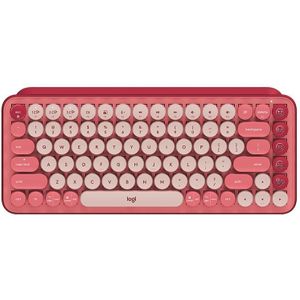 Logitech POP KEYS Round Button Bluetooth Mechanical Keyboard (Pink)