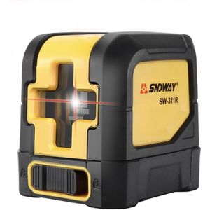 SNDWAY SW-311R Laser Level Covering Walls and Floors 2 Line Red Beam IP54 Water / Dust-proof(Yellow)
