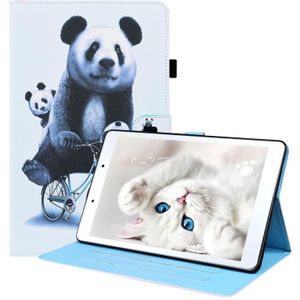 For Samsung Galaxy Tab A 8.0 2019 SM-T290 / SM-T295 Animal Pattern Horizontal Flip Leather Case with Holder & Card Slots & Photo Frame(Cycling Panda)
