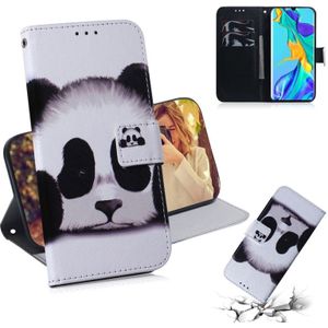 Panda Pattern Coloured Drawing Horizontal Flip Leather Case for Huawei P30 Pro  with Holder & Card Slots & Wallet