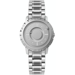 EUTOUR E030 Magnetic Ball Heren Bezelvrij Design Horloge (Silver Steel Strip)