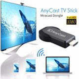 AnyCast M2 Plus Wireless WiFi Display Dongle Receiver Airplay Miracast DLNA 1080P HDMI TV Stick for iPhone  Samsung  and other Android Smartphones(Black)
