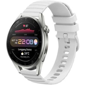 Voor Huawei Watch 3 Pro Nieuw 22 mm golvend puntpatroon Effen kleur siliconen horlogeband