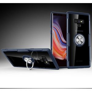 Scratchproof TPU + Acrylic Ring Bracket Protective Case for Galaxy Note 9(Navy Blue)