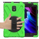 For Samsung Galaxy Tab active 3 T570 / T575 8.0 Shockproof Colorful Silicone + PC Protective Case with Holder & Shoulder Strap & Hand Strap(Green)