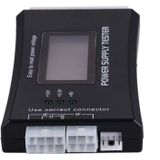 Digital LCD Display PC Computer 20/24 Pin Power Supply Tester Checker Power Measuring Diagnostic Tester Tool(Black)