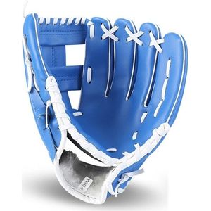 PVC Outdoor Motion Baseball Leather Baseball Pitcher Softball Gloves  Size:10.5 inch(Blue)