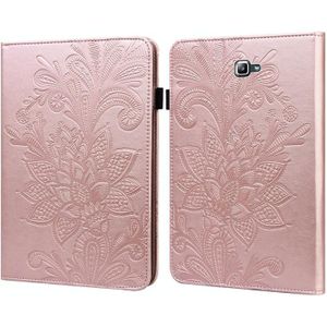For Samsung Galaxy Tab A A6 10.1 inch 2016 Lace Flower Embossing Pattern Horizontal Flip Leather Case with Holder & Card Slots & Wallet & Photo Frame(Rose Gold)