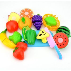 Doen alsof spelen plastic voedsel speelgoed snijden fruit groente voor kinderen  willekeurige kleur en stijl 12 stuks/set