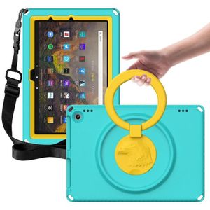 Voor Amazon Kindle Fire HD10 2021 EVA + PC schokbestendige tablethoes met waterdicht frame (Glacier Green)