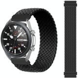 For Samsung Galaxy Watch Active / Active2 40mm / Active2 44mm Adjustable Nylon Braided Elasticity Replacement Strap Watchband  Size:125mm(Black)