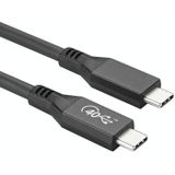 100W USB-C / TYPE-C 4.0 MANNELIJK NAAR USB-C / TYPE-C 4.0 MANNELIJKE FUITE-DATA-kabel voor Thunderbolt 3  Kabellengte: 0.5m