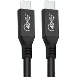 100W USB-C / TYPE-C 4.0 MANNELIJK NAAR USB-C / TYPE-C 4.0 MANNELIJKE FUITE-DATA-kabel voor Thunderbolt 3  Kabellengte: 0.5m