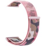 Nylon Loop Watch Band For Apple Watch Series 7 45mm / 6&SE&5&4 44mm / 3&2&1 42mm(Pink Camouflage)