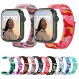 Nylon Loop Watch Band For Apple Watch Series 7 45mm / 6&SE&5&4 44mm / 3&2&1 42mm(Pink Camouflage)