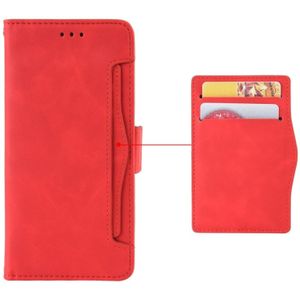 Wallet Style Skin Feel Calf Pattern Leather Case For Google Pixel 3a  with Separate Card Slot(Red)