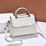 A966-5 Stone Pattern Ladies Single-shoulder Bags(White)