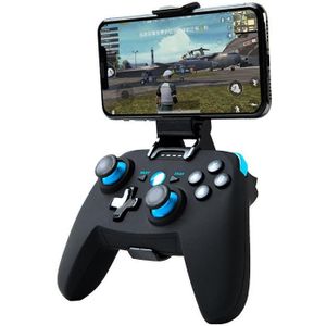 CX-X1 2.4GHz + Bluetooth 4.0 draadloze game controller handvat voor Android / iOS / PC / PS3 handvat + beugel (blauw)
