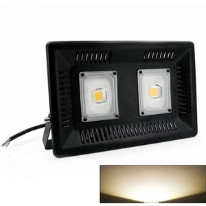 100W Waterproof LED Floodlight Lamp  2 x 48 LED SMD 2835  Luminous Flux: > 8000LM  PF > 0.9  RA > 80  AC 90-140V(Warm White)