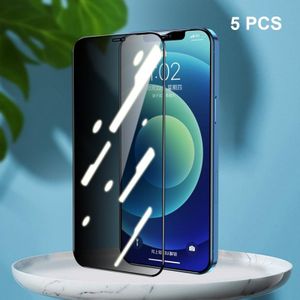 5 stks Enkay Hat-Prince Full Coverage 28 Graden Privacy Screen Protector Anti-Spion Gehard Glass Film voor iPhone 12 Pro Max