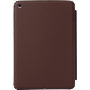 Horizontal Flip Solid Color Leather Case with Holder & Sleep / Wake-up Function for iPad mini 4(Brown)