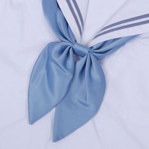Aqua blauwe vrouwen polyester zijde goudvis knoop professionele vlinderdas