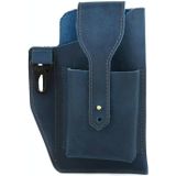 6543 Men Retro Sports Mobile Phone Belt Bag Waist Bag(Blue)