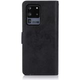 For Samsung Galaxy S20 Ultra Retro 2 in 1 Detachable Magnetic Horizontal Flip TPU + PU Leather Case with Holder & Card Slots & Photo Frame & Wallet(Black)