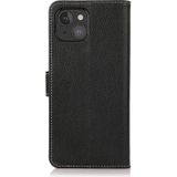Litchi Texture PU + TPU Horizontal Flip Leather Case with Holder & Card Slots & Wallet For iPhone 13 mini(Black)
