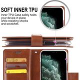 For iPhone 12 / 12 Pro GOOSPERY MANSOOR Crazy Horse Texture Horizontal Flip Leather Case with Holder & Card Slots & Wallet(Brown)