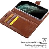 For iPhone 12 / 12 Pro GOOSPERY MANSOOR Crazy Horse Texture Horizontal Flip Leather Case with Holder & Card Slots & Wallet(Brown)