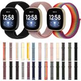 Voor Fitbit Versa 3 Nylon rubberen gesp horlogeband