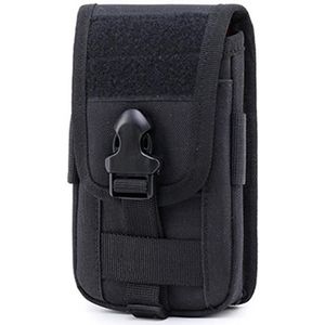 Multifunctional Large-Capacity Mobile Phone Bag Outdoor Sports Waist Bag(Black )