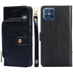 For Huawei nova 8 SE Zipper Bag PU + TPU Horizontal Flip Leather Case with Holder & Card Slot & Wallet & Lanyard(Black)