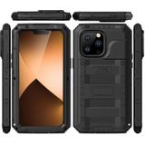 For iPhone 14 Pro Max Shockproof Waterproof Dustproof Metal + Silicone Phone Case(Black)