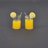 5 stuks mini citroen water Cup miniatuur Dollhouse accessoires cups speelgoed mini Decoratie geschenken (Orange Juice Lemon Cup)