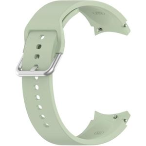Voor Samung Galaxy Watch4 40mm / 44mm Siliconen Zilver Ronde Gesp Vervanging Strap Horlogeband